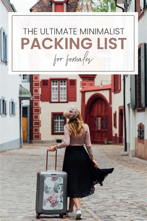 minimalist packing list for females.